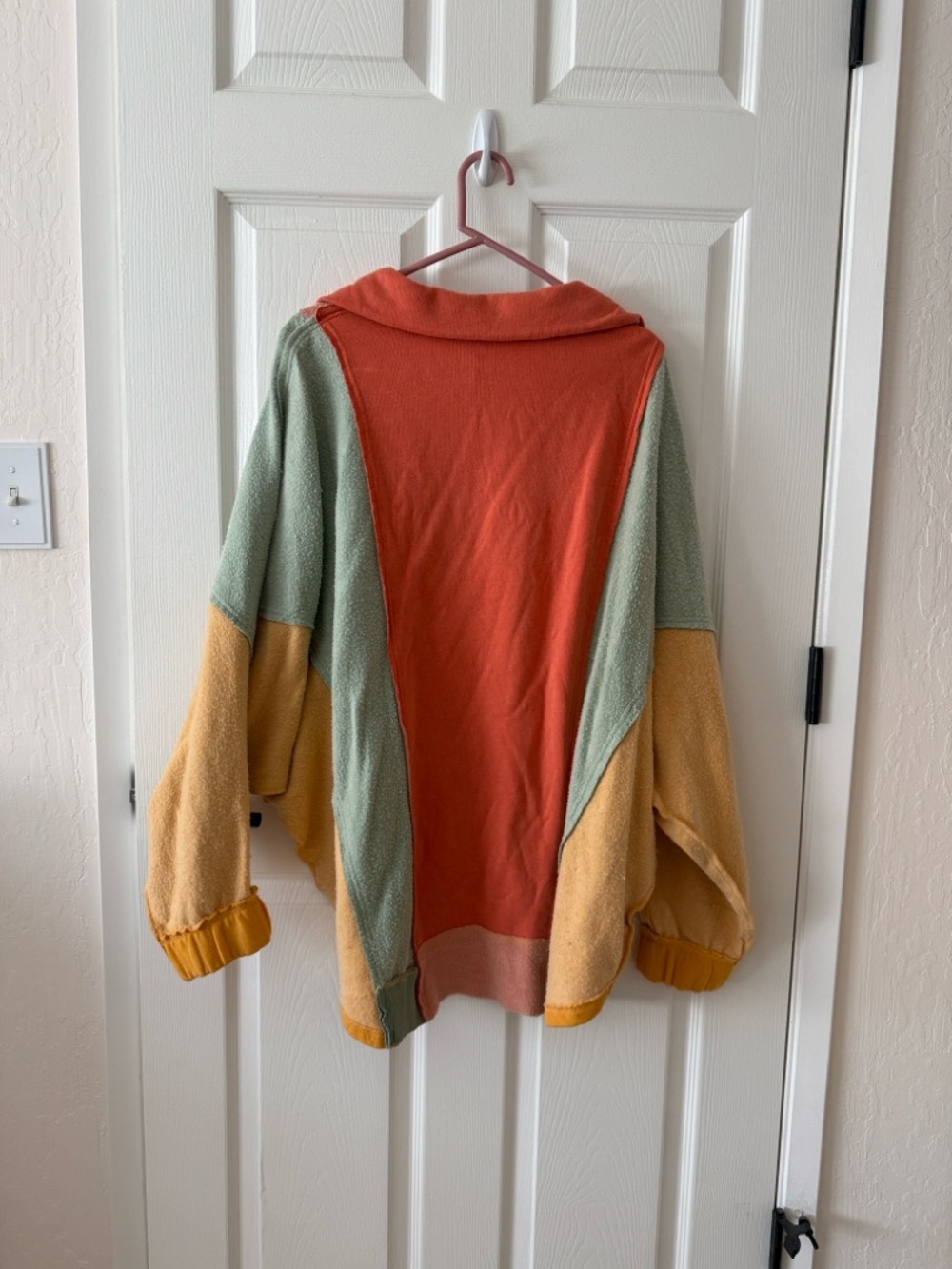 Free People Sidewalk colorblock Sweatshirt in Sunrise combo - Picture 8 of 11